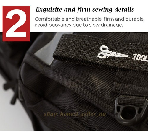 Rock Fishing Vest Pack Multifunction Pockets Outdoor Backpack Accessory Bag - Picture 11 of 21