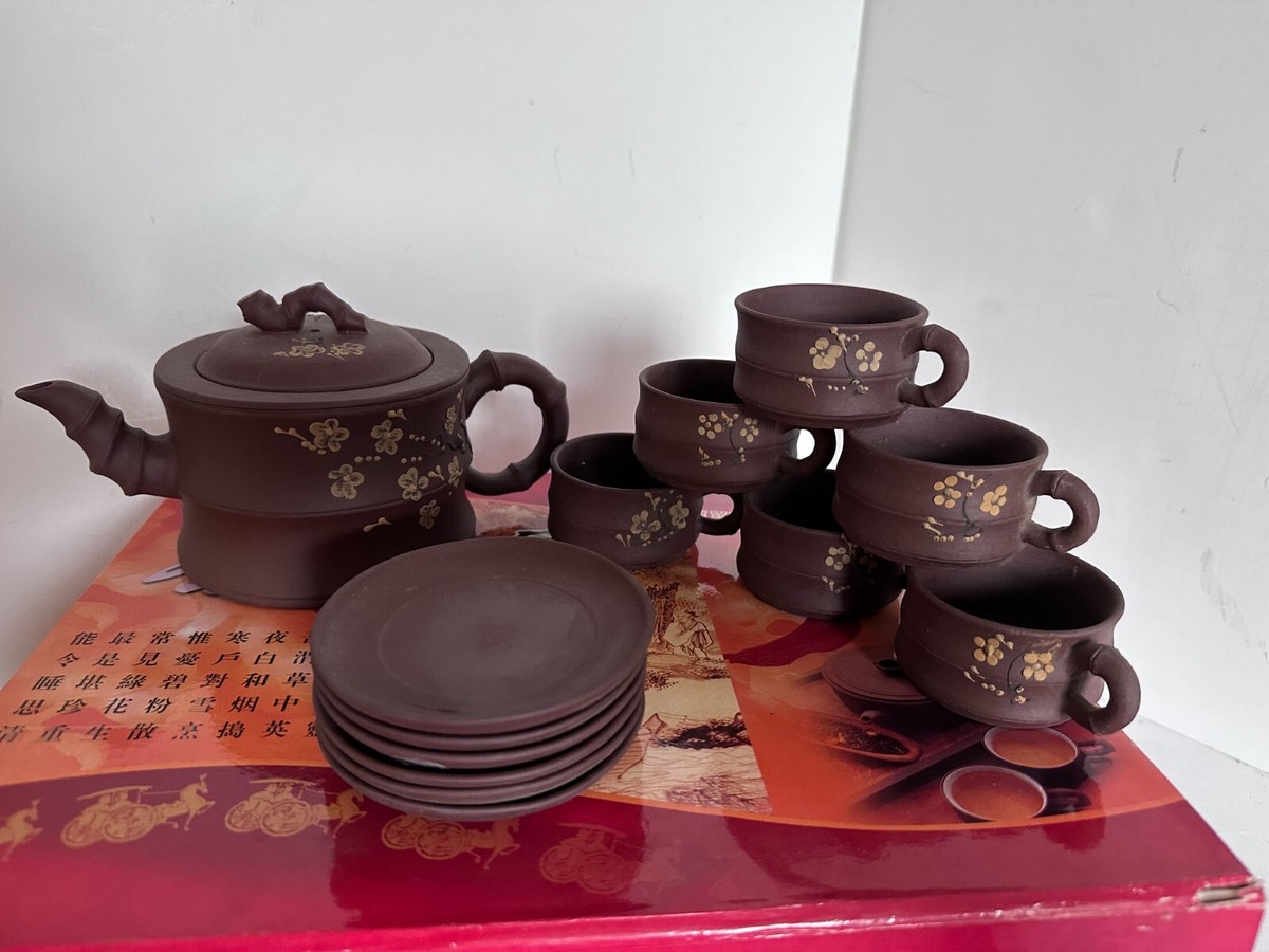 Vtg Zhen Pin Zheng Shu Tea Pot Set in Box | eBay