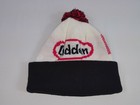 Glidden Paint Toque Vintage Winter Hat Pom-Pom Ski Knit Cap Touque Black White