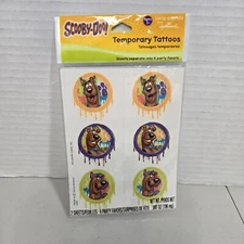 Party Express By Hallmark Scooby Doo Temporary Tattoos Warner Bros  NIP New