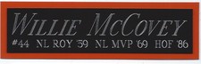 WILLIE MCCOVEY GIANTS NAMEPLATE AUTOGRAPHED SIGNED BASEBALL-BAT-JERSEY-PHOTO-CAP