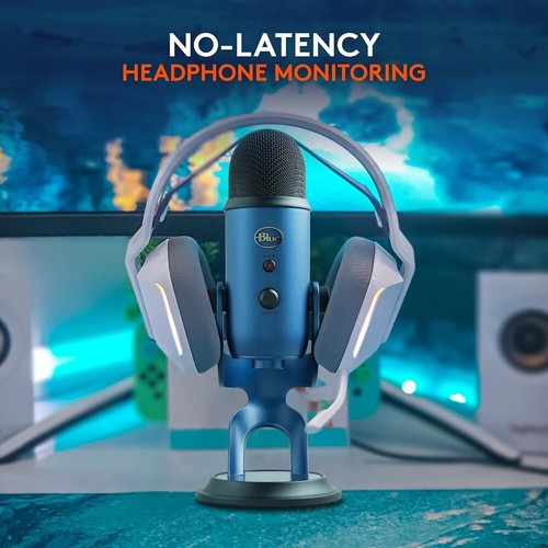 Logitech Blue Yeti USB Streaming Gaming Podcast PC Microphone - Blue - Picture 6 of 11