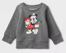 Disney - Mickey Mouse Solid Pullover Sweatshirt Size 3-6 Months NEW
