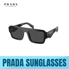 PRADA PR A05S 16K08Z BLACK FRAME-DARK GREY LENS 55MM MEN'S SUNGLASSES AUTHENTIC