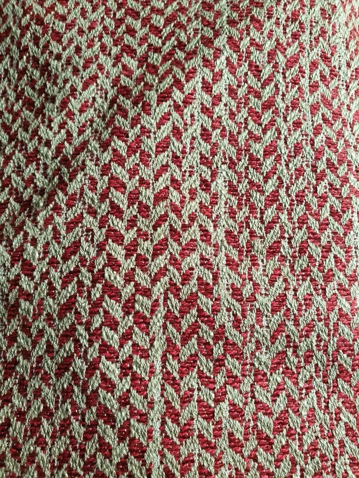 Large John Lewis MTM Napier Lined Pencil Pleat Curtains Red / Gold - Image 2 of 4