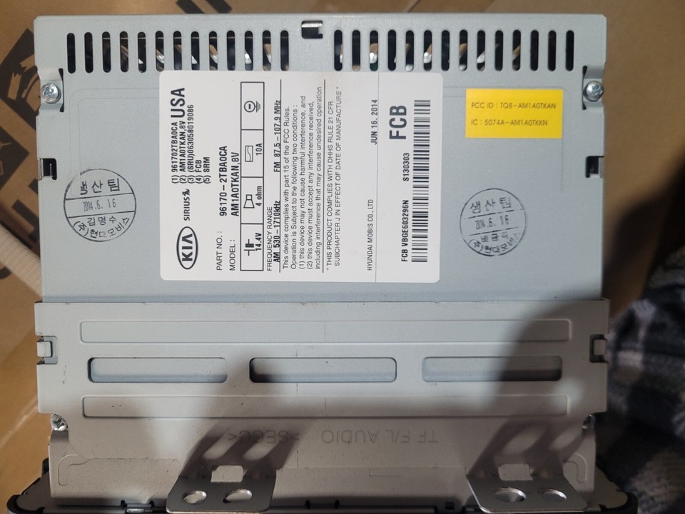 OEM Kia Optima Factory Radio With SAT & Bluetooth – 2014 To 2016 Models – Used & Excellent Condition