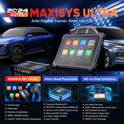 Autel MaxiSys Ultra 2024 MSULTRA pr~gramming Auto Diagnostic Scanner 40+ Service - Picture 2 of 18