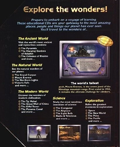 Amazing Wonders (Ages 9+) (2 PC/MAC-CDs, 2000) for Win/Mac - NEW CDs in SLEEVE - Image 4 of 4
