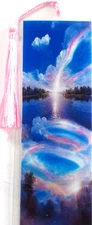 MYSTERY WATER SWIRLS REFLECTIONS MYSTICAL UNIQUE EXQUISITE LAMINATED BOOKMARK