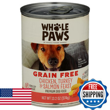 Whole Paws Chicken Turkey Salmon Dog Food 13.2oz