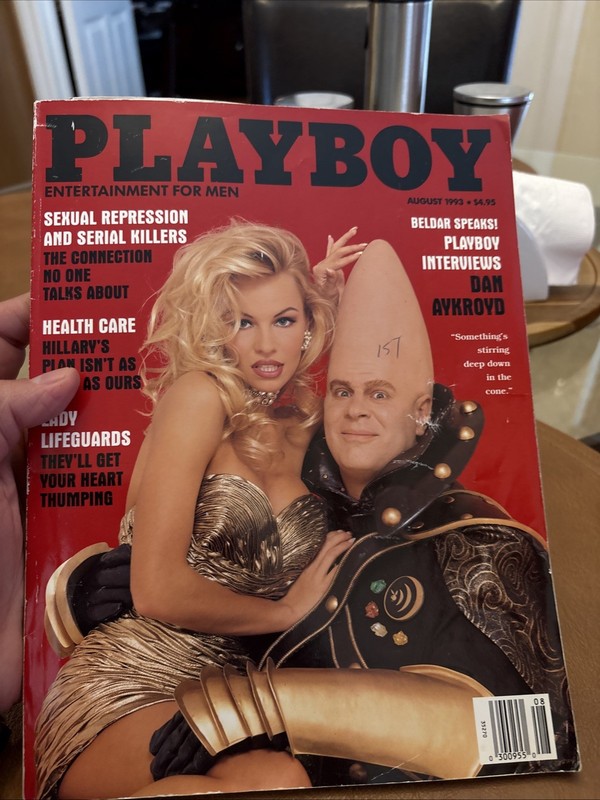 Playboy Magazine - August 1993 Pamela Anderson, Dan Akroyd Conehead Cover