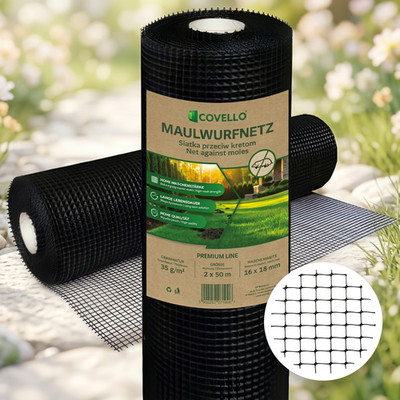 Covello Maulwurfnetz Premium Line 2m x 100m Rolle 35g/m² Gartenschutz