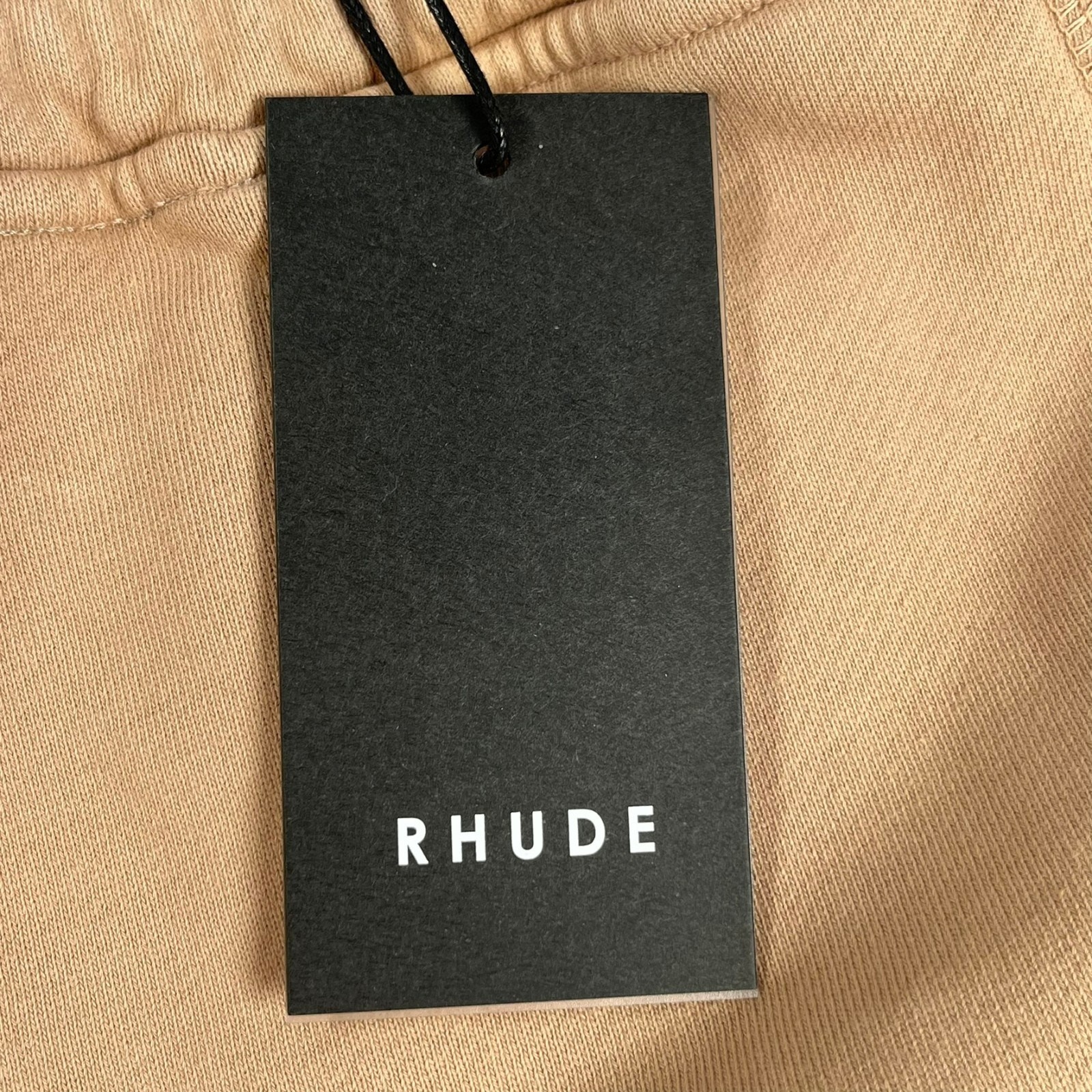 Rhude Logo Sweat Short Size Small Sand Embroidered Accent NWT