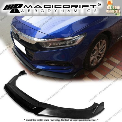 For 18-20 Honda Accord Sedan JDM Style Front Bumper Lip Spoiler Chin Splitter PU