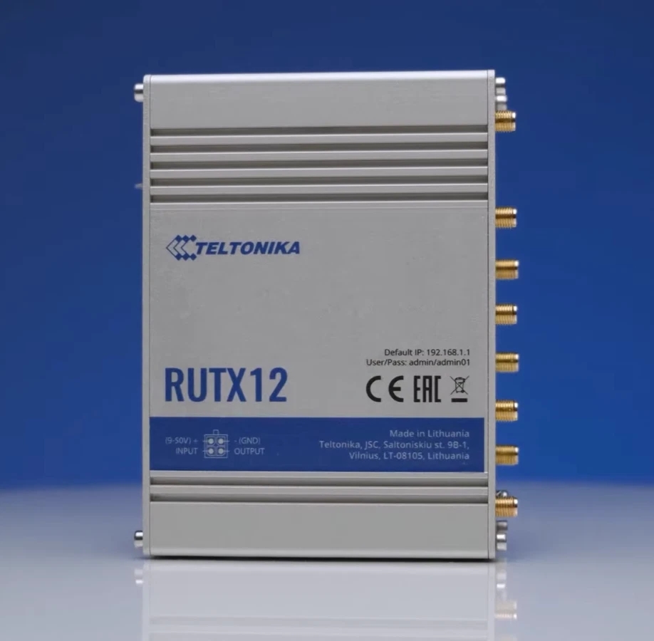 Teltonika RUTX12 Dual LTE Cat6 Wi-Fi 4G Wireless Industrial Router - Image 2 of 4
