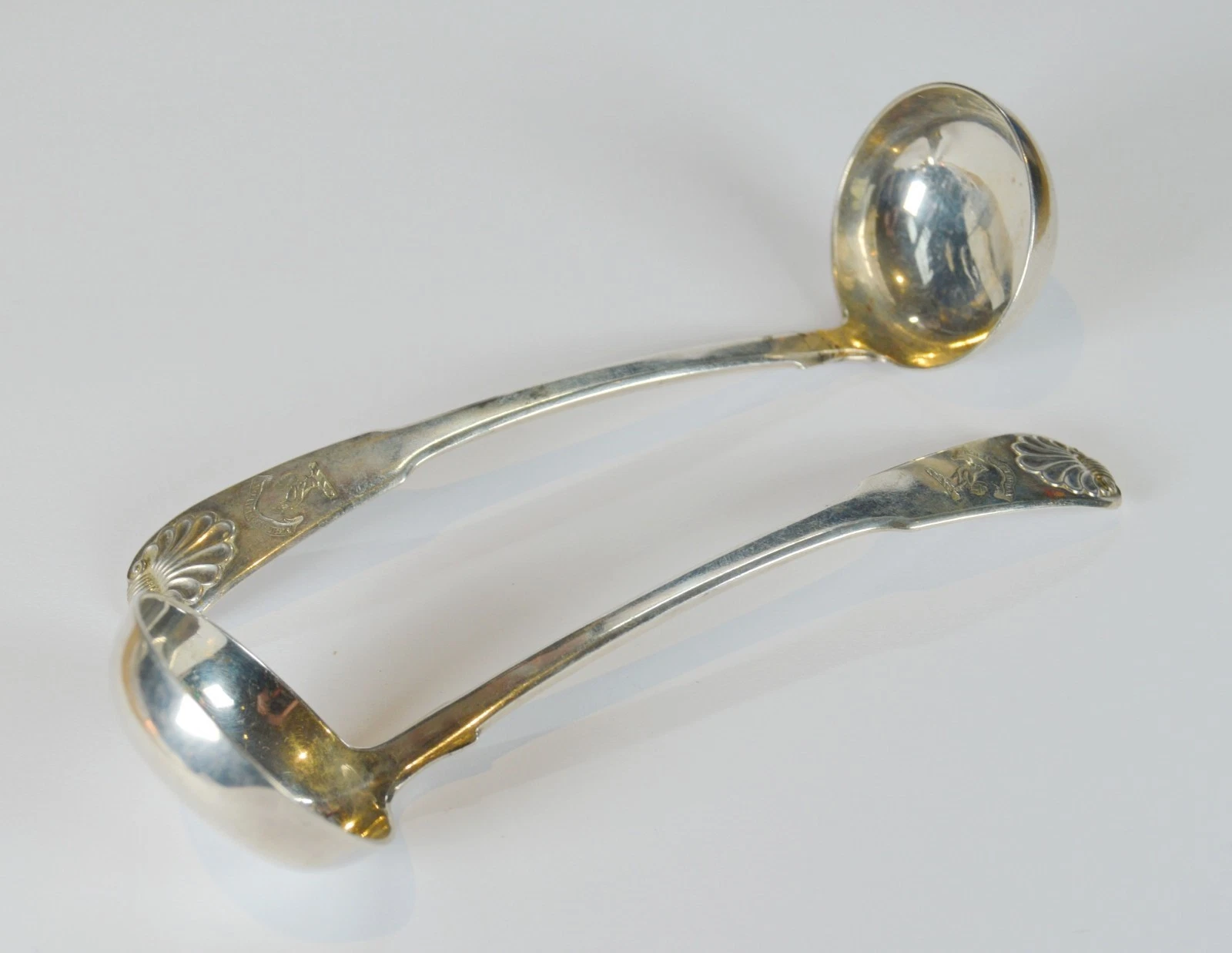 A Rare Pair of Scottish silver fiddle pattern sauce ladles, Edinburgh 1823
Opens in a new window or