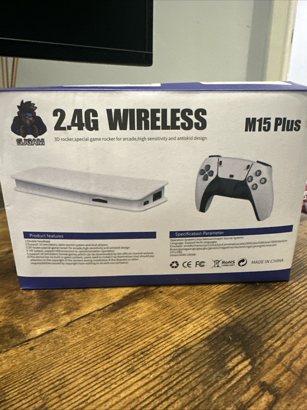 NEW SJGAM 2.4G Wireless M15 Plus Game 2 Controllers 3D Rockers Arcade games
