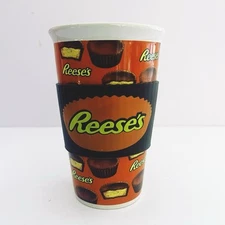 Reese's Peanut Butter Cup Travel Coffee Mug With Grip Ceramic 16 oz Tumbler