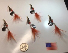 inline spinner baits Lures With Dressed Treble Hooks Brass Swivel Wire