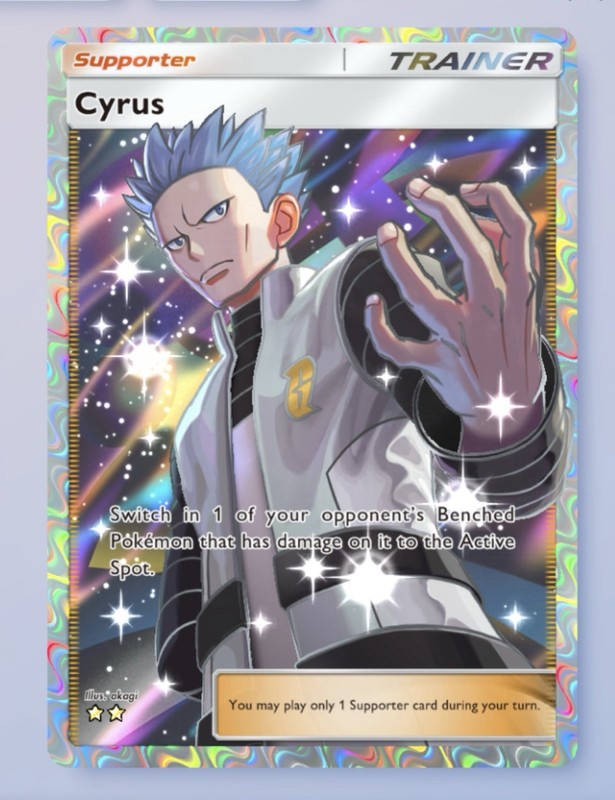 Pokemon Tcg Pocket Trade Card Cyrus 2 🌟 Star Trainer Card -eng