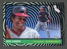 2025 Topps Chrome Platinum Rod Carew Black Vibrations Refractor #/10 Angels