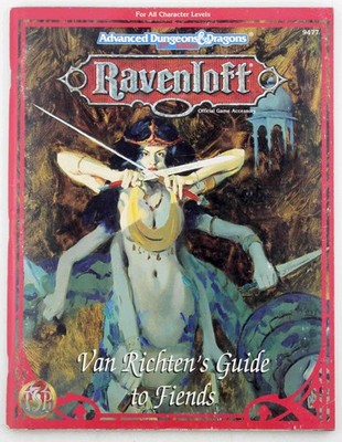 AD&D 2e Ravenloft Van Richten's Guide to Fiends Woodruff, et al ORIGINAL