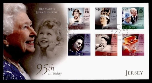 DR WHO 2021 GB JERSEY FDC QEII 95TH CACHET COMBO L1.30 M68294