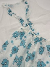 Sears Cami Shorts White Floral Cotton Vintage 2-Piece Set Pajamas Size 36 USA