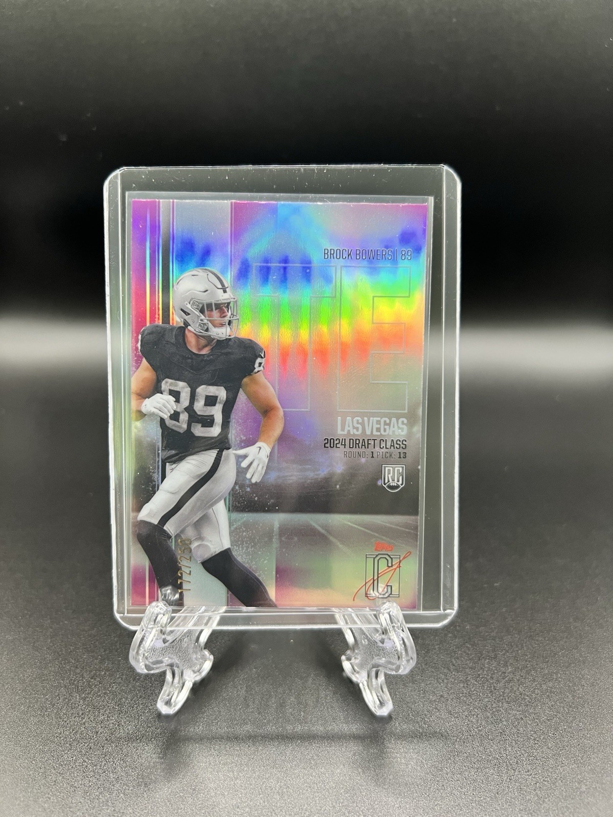 2024 Topps Signature Class Brock Bowers Magenta Chrome Variation Rookie /250