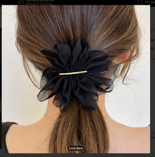 Flower Chiffon Vintage Pleated Ponytail Hair Pin