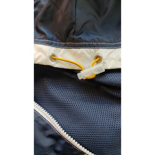 Carolina Colours Women Blue Hooded Windbreaker Jacket Size M Pockets Sleeve Zip - Picture 14 of 14