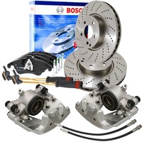 Bosch Bremsscheiben 322Mm BeläGe Wako + Bremssattel Vorne FüR Mercedes W204 W212