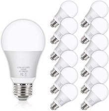 12Pack A19 LED Light Bulbs 100 Watt 12 Count Pack of 1 5000k Daylight White
