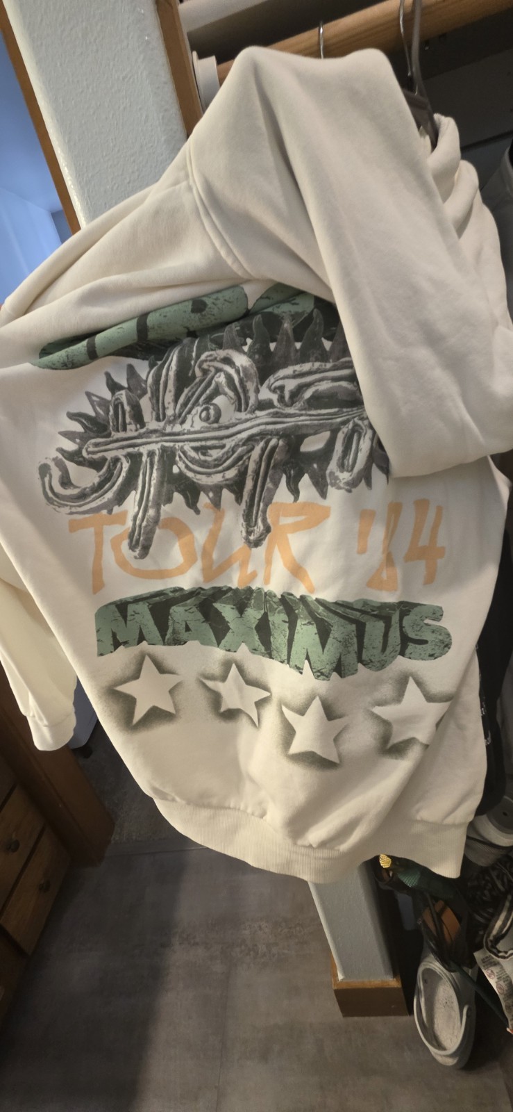 Auténtica sudadera con capucha blanca Travis Scott Utopia Merch Circus Maximus Tour talla XL