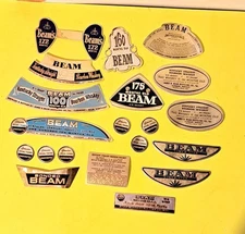 20 New Old Stock vintage JIM BEAM LABELS for your decanter collection