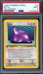 Pokémon Fossil 1st Edition Ditto 18/62 Non-Holo Rare