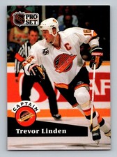 #586 1991-92 Pro Set Trevor Linden Vancouver Canucks