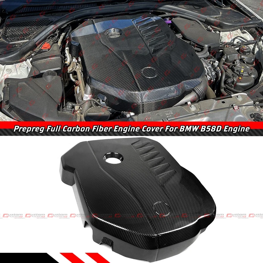 For BMW B58 M240i M340i M440i M40i Prepreg Carbon Fiber Engine Cover Replacement - Image 2 of 4