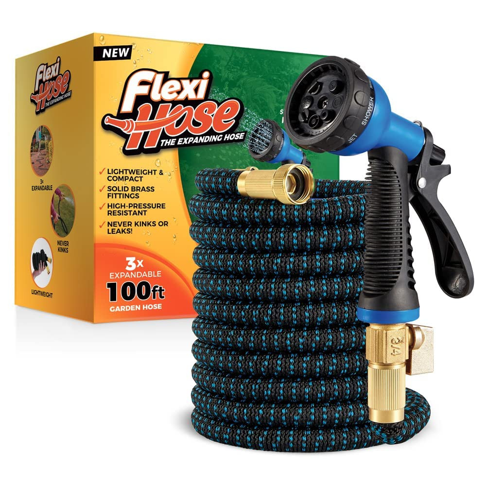 Flexi Hose Upgraded - Tubo espandibile da Giardino - 8 funzioni - (d6A)