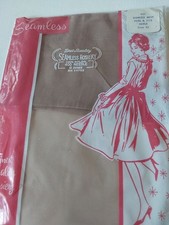 Seamless Stockings NOS beige Size 10 vintage