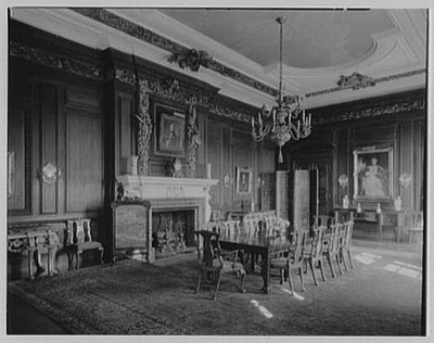 Photo:Old Westbury New York John S. Phipps Manor House Dining Room 1960