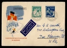 DR WHO 1952 GERMANY DDR FDC SPORTS COMBO PLATE BLOCK WINTER R55371
