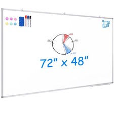 White Board Dry Erase 72 x 48, Magnetic Dry Erase Whiteboard for Wall 6' x 4'...