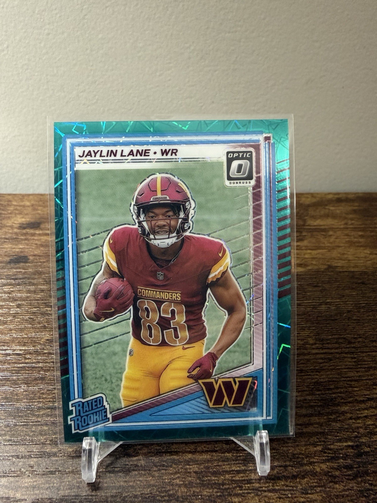 2025 Donruss Optic Jaylin Lane Teal Velocity Rated Rookie #249 RC Commanders
