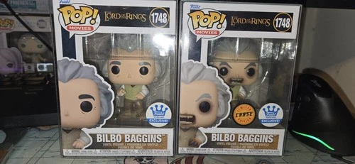 Lord of the Rings - Bilbo Baggins (CHASE) & Common Funko Pops + Protectors