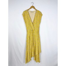 Maeve Anthropologie Fete Boho Tiered Midi Dress Women's Small Yellow
