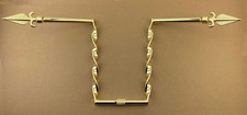 ORIGINAL LOWRIDER Flat Twisted Handlebar 15” Rise Gold 25.4mm w/Arrow Ends.