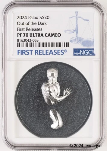 2024 Palau Silver 3oz $20 Out of the Dark NGC PF70 First Release