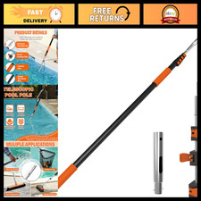 20FT Telescopic Pool Pole - Heavy Duty Adjustable Aluminium, Universal for Skimm