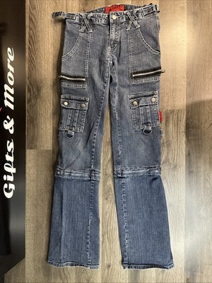 Vintage Tripp NYC Zip-Off Pants Jeans Women s Size 1 - 26x30 - Missing Straps